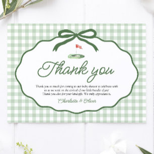 Sage Green Golf New to the Club Thank you card