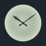 Sage Green Gradient Aura Round Clock<br><div class="desc">Gradient Design - Aura Effect – Sage Green.</div>