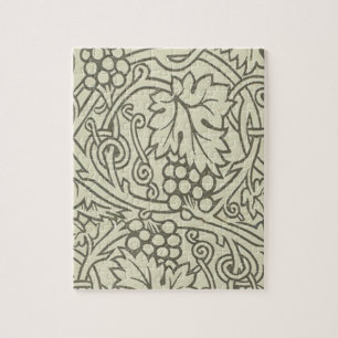 Sage Green Grapevile William Morris Pattern Jigsaw Puzzle