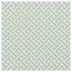 Sage Green Greek Key Pattern Fabric