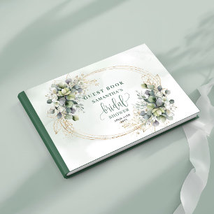 Sage Green Greenery Bridal Shower Guest Book