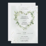 Sage Green Greenery White Floral Wreath Wedding Invitation<br><div class="desc">Sage Green Greenery White Floral Wreath Wedding Invitation. This watercolor floral wedding invitation features greenery and white florals with a sage green watercolor texture creating classic, elegant look. It is perfect for mountain, rustic, winter, backyard, barn, sage green, summer, spring, green & white, botanical themed wedding. You can edit/personalise whole...</div>