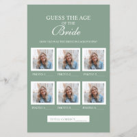 Sage Green Guess The Age Of The Bride Paper Sheet