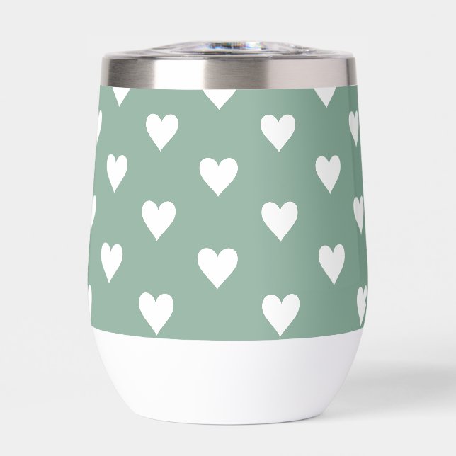 Sage Green Heart Pattern (Front)