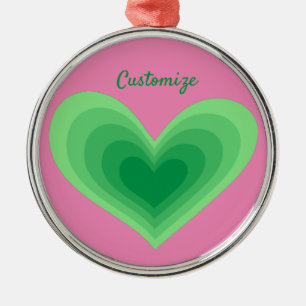 Sage Green Heart Thunder_Cove Metal Tree Decoration