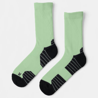 Sage Green High-Performance Athletic Crew Socks 