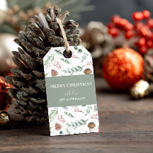 Sage Green Holiday Gift Tag