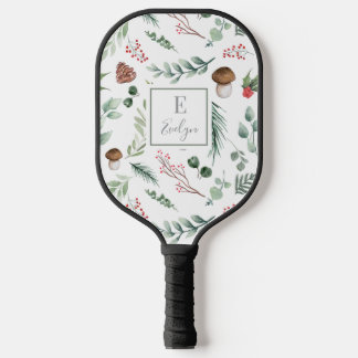 Sage Green Holiday Personalized Pickleball Paddle