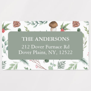 Sage Green Holiday Return Address Label