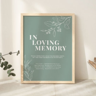 Sage Green In Loving Memory Wedding Sign