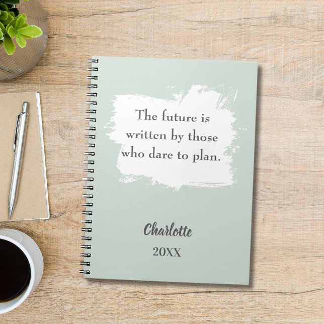 Sage green inspirational quote notebook (Creator Uploaded)
