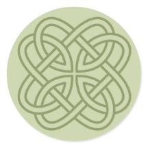 Sage Green Irish Celtic Love Knot Envelope Seals