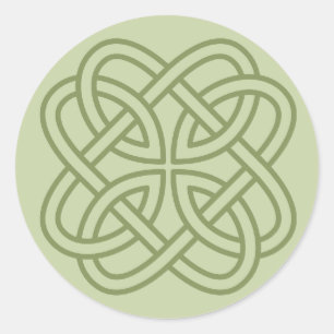Sage Green Irish Celtic Love Knot Envelope Seals