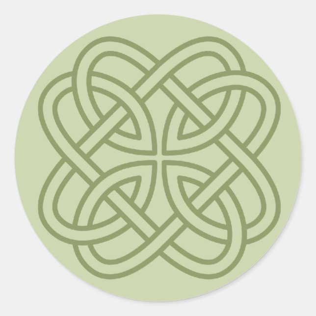 Sage Green Irish Celtic Love Knot Envelope Seals (Front)