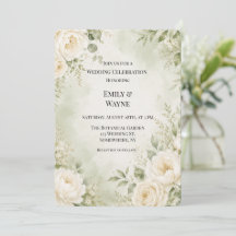 Sage Green Ivory Floral Wedding Celebration