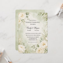 Sage Green Ivory Floral Wedding Celebration