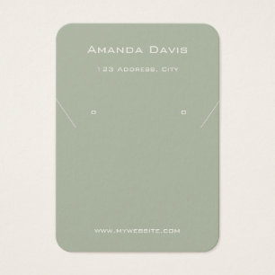 Sage green jewellery earrings photo QR display car