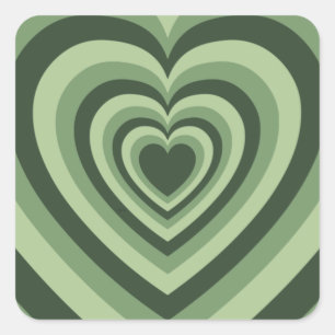 Sage Green Latte Love Coffee Heart Case-Mate iPhon Square Sticker