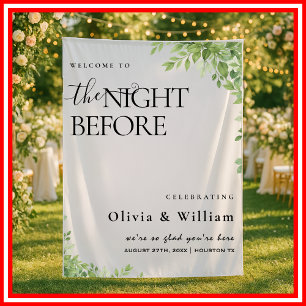 Sage Green Leaves The Night Before Wedding  Tapestry