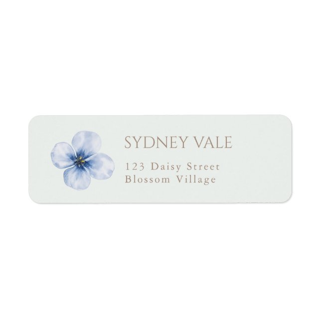 Sage Green Little Wildflower Violet Return Address (Front)