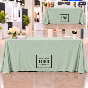 Sage Green Logo Business Promotional Tablecloth