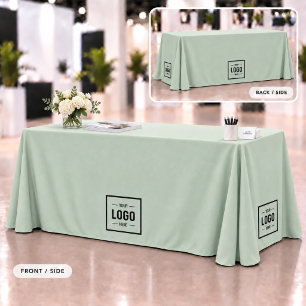 Sage Green Logo Business Promotional Tablecloth