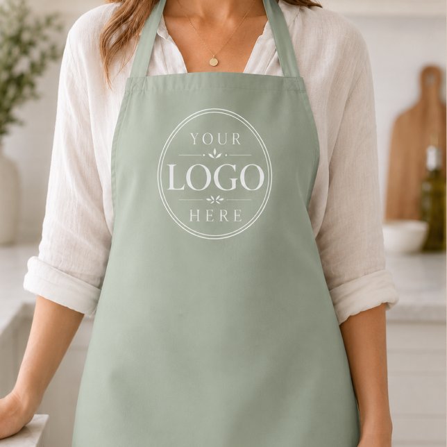 Sage Green Logo Kitchen Professional Apron (Creator Uploaded)