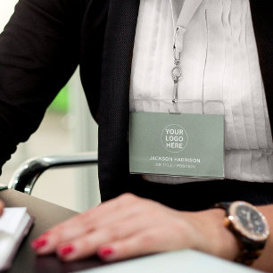 Sage Green Logo l Professional Business Corporate ID Badge