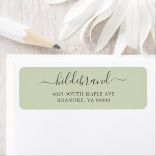 Sage Green Loose Script