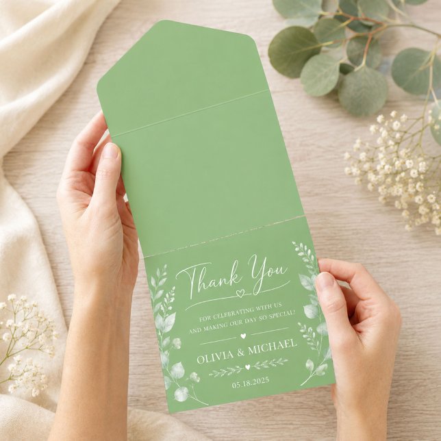 Sage Green Luxe Wedding Invite (Creator Uploaded)
