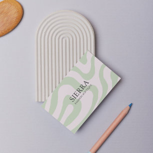 Sage Green Marble Modern Minimalistic Design Business Card