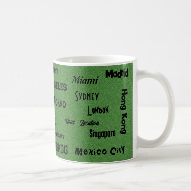 sage green Mega city Coffee Mug (Right)