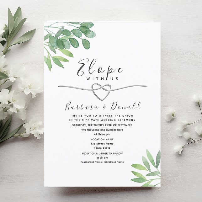 Sage Green Micro Wedding Invitation (Creator Uploaded)