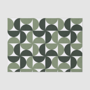 Sage Green Mid Century Modern Pattern Tissue Paper