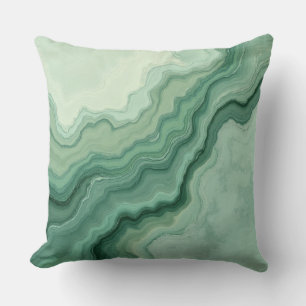 Sage Green Mineral Vein Abstract - Organic Modern Cushion