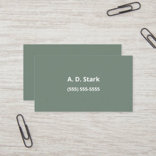 Sage Green Minimalist Business Cards