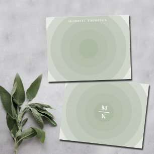 Sage Green Minimalist Circle Gradient  Card
