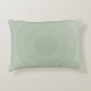 Sage Green Minimalist Circle Gradient  Decorative Cushion