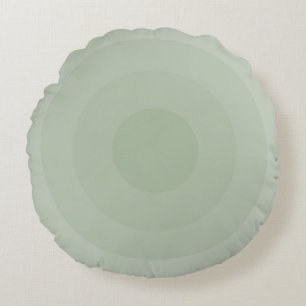 Sage Green Minimalist Circle Gradient  Round Cushion