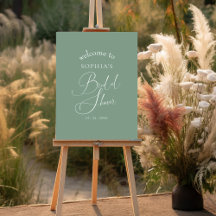 Sage Green  Minimalist  Elegant Bridal Shower 