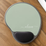 Sage Green Minimalist Modern Monogram Elegant Gel Mouse Mat<br><div class="desc">Introducing our Sage Green Minimalist Modern Monogram Elegant Collection: Elevate your aesthetic with serene sophistication and timeless elegance. Our collection showcases minimalist designs in a tranquil sage green hue, complemented by refined monograms tailored to your personal style. From polished stationery to versatile accessories, each piece in our collection is meticulously...</div>