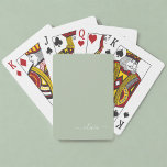 Sage Green Minimalist Modern Monogram Elegant Playing Cards<br><div class="desc">Introducing our Sage Green Minimalist Modern Monogram Elegant Collection: Elevate your aesthetic with serene sophistication and timeless elegance. Our collection showcases minimalist designs in a tranquil sage green hue, complemented by refined monograms tailored to your personal style. From polished stationery to versatile accessories, each piece in our collection is meticulously...</div>
