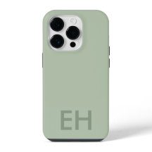Sage Green Minimalist, Monochromatic Initials