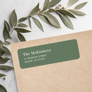 Sage Green Minimalist Return Address