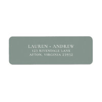 Sage Green Minimalist Return Address Label