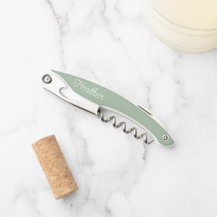 Sage Green Modern Bridesmaid Proposal Gifts Corkscrew