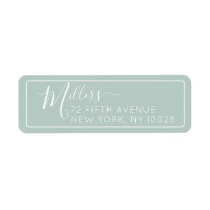 Sage Green Modern & Classic Return Address Label