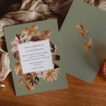 Sage Green Modern fall elegance Autumn floral