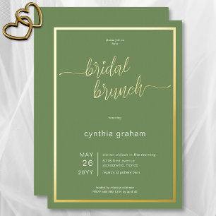 Sage Green Modern Minimal Bridal Brunch