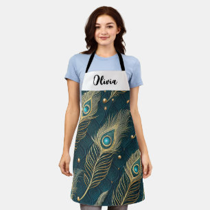Sage green modern minimal elegant personalised apron